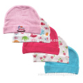 fitted newborn unisex lable pure color beautiful flower pattern flat cap baby